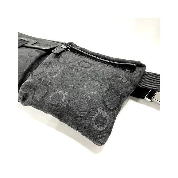 Pre Loved Salvatore Ferragamo Gancini Canvas Belt Bag - Picture 4 of 9